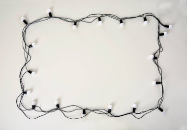 Noel ışıkları çerçeve yaptı 