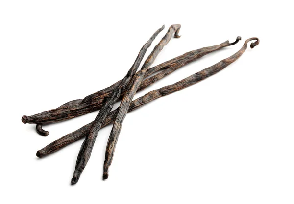 Vanilla pods on white — Stock Photo, Image