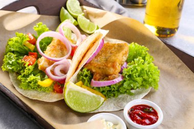 Lezzetli balık tacos