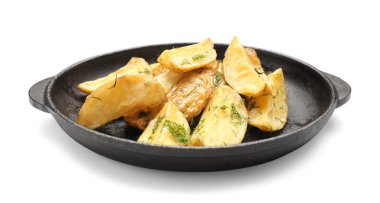 Fırında patates dilimleri.