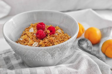 Peçete üzerinde lezzetli breakfast 