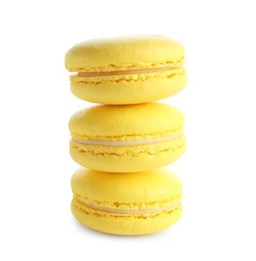 Limon macarons beyaz  