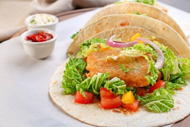 Lezzetli balık tacos