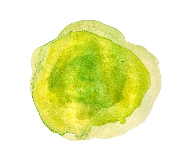 Groene aquarelvlek — Stockfoto