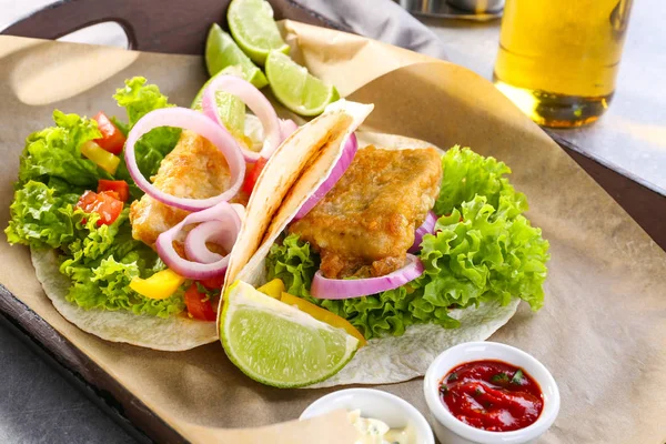 Lezzetli balık tacos