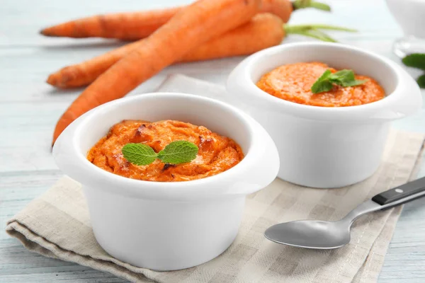 Sabroso soufflé de zanahoria — Foto de Stock