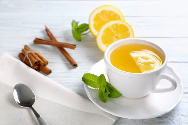 Composition with cup of tea — Stock Photo, Image