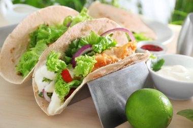 Lezzetli balık tacos