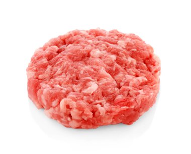 Beyaz üzerine taze forcemeat