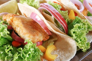 Lezzetli balık tacos