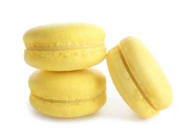 Limon macarons beyaz  