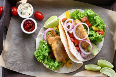 Lezzetli balık tacos