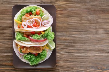 Lezzetli balık tacos