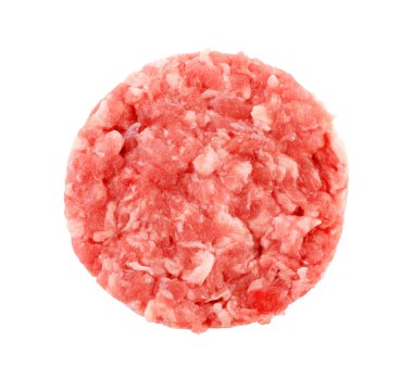 Beyaz üzerine taze forcemeat