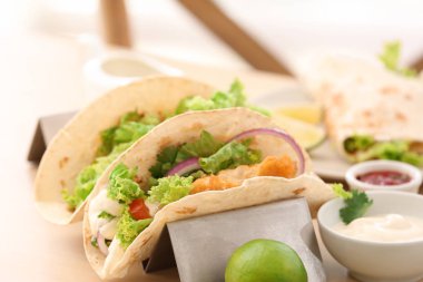 Lezzetli balık tacos
