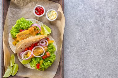 Lezzetli balık tacos