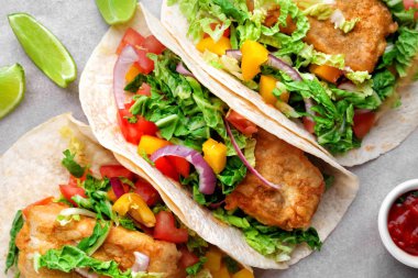 Lezzetli balık tacos