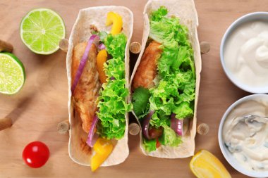 Lezzetli balık tacos