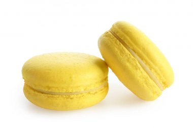 Limon macarons beyaz  