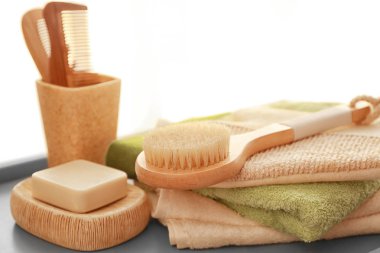 Banyo aksesuarları ile kompozisyon  