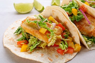 Lezzetli balık tacos 