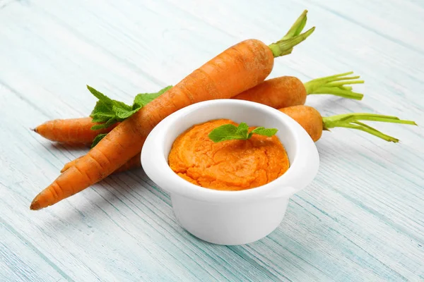 Leckere Karottensuppe — Stockfoto