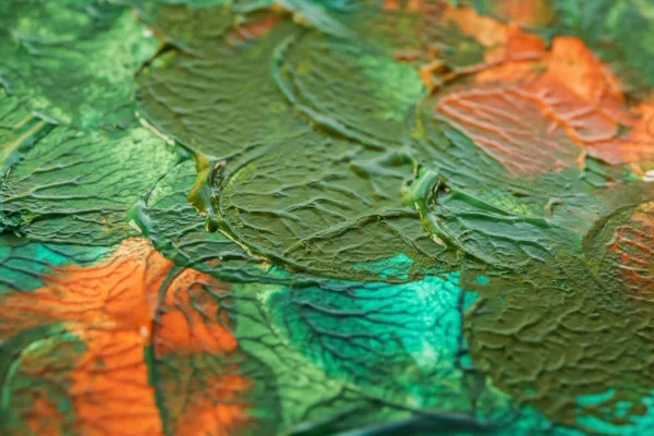 Groene olieverfschilderij — Stockfoto