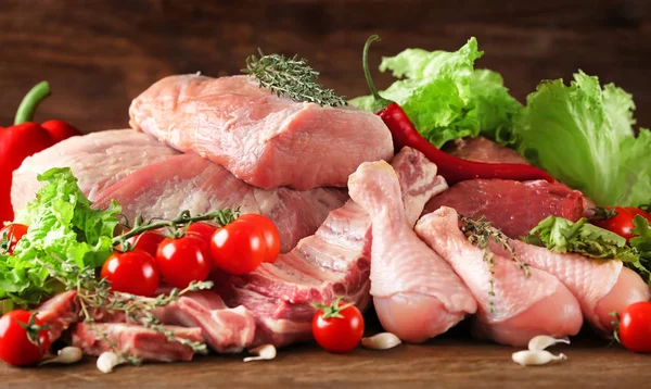 Verschiedenes Frischfleisch — Stockfoto