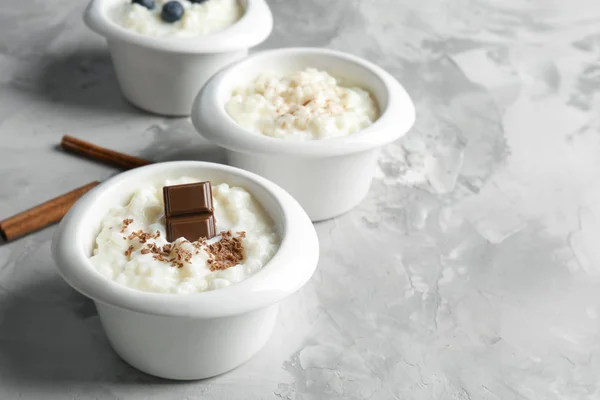 Creamy rice pudding — Stock Photo, Image