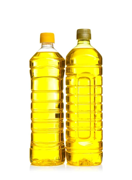 Bottles of cooking oil — Stock Photo, Image