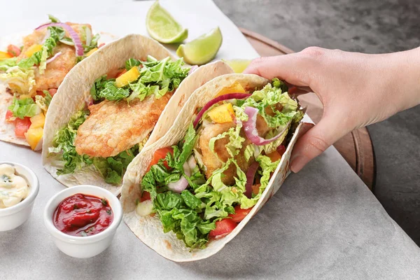 Lezzetli balık taco