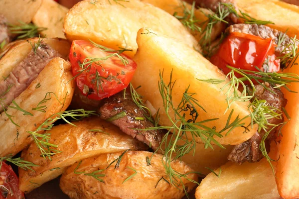 lezzetli fırında patates dilimleri