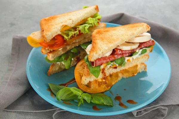 Tasty homemade sandwiches — Stock Photo, Image