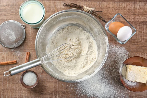 Massa de pão para bolo de baunilha — Fotografia de Stock