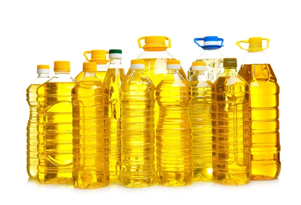 Bottiglie di olio da cucina — Foto Stock
