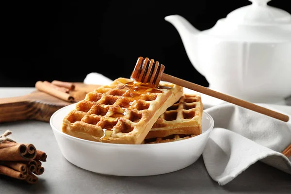 Gustosi waffle fatti in casa — Foto Stock