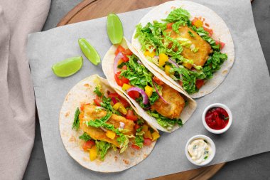 Lezzetli balık tacos 