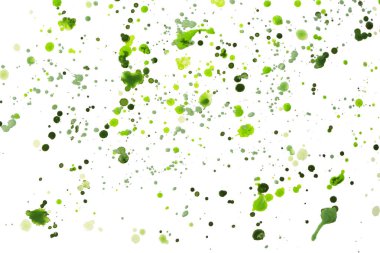 Sulu Boya yeşil damla kümesi 