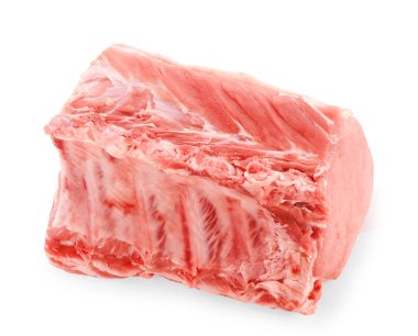 Taze kaburga, üzerinde beyaz izole