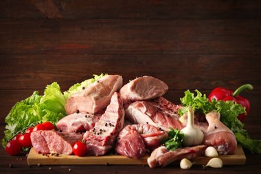 Farklı taze et parçaları 