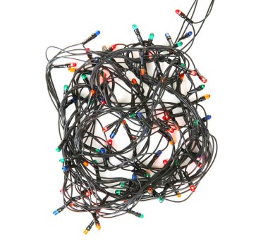 Beyaz üzerine Noel çelengi  