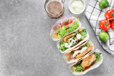 Lezzetli balık tacos  