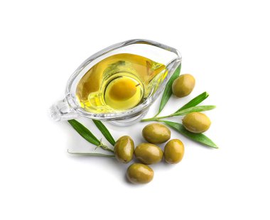 Zeytin yağı ile cam sos tekne  