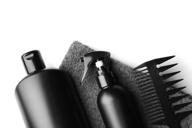 Saç bakımı için set ile kompozisyon