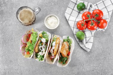 Lezzetli balık tacos 