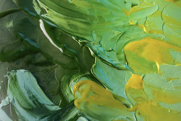 Pintura a óleo verde — Fotografia de Stock
