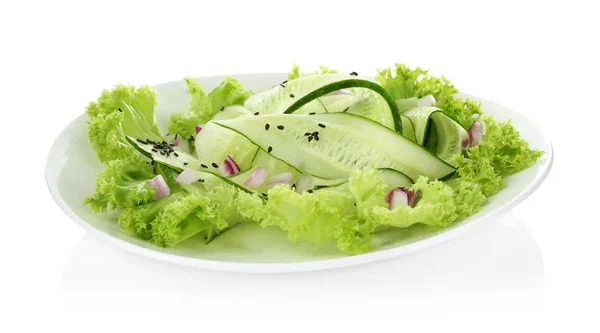 Fresh vegetable salad with cucumbers — Stock Photo, Image