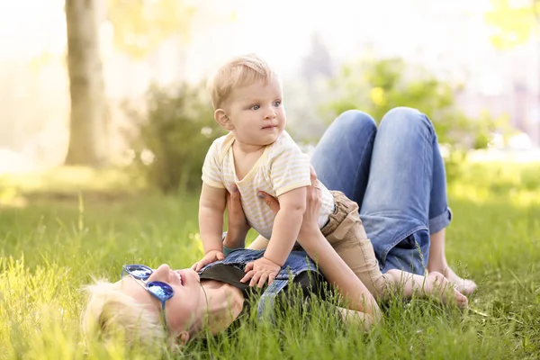 Mother and cute baby boy — Stock Photo, Image