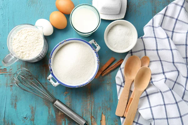 Produkte zum Kochen von Vanillekuchen — Stockfoto