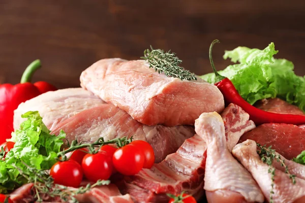 Farklı taze et parçaları 